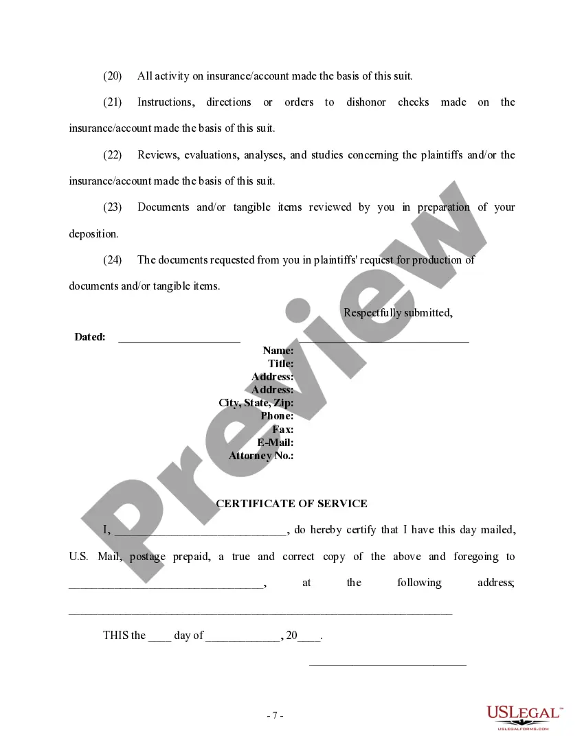 Get Notice of 30(b)(6) Deposition of Defendant and 30(b)(5) Request for Production of Documents and or Things - Discovery Preview Notice of 30(b)(6) Deposition of Defendant and 30(b)(5) Request for Production of Documents and or Things - Discovery