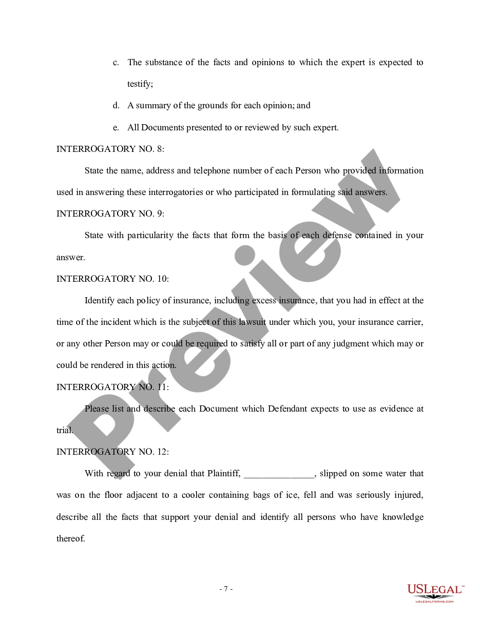 page 6 Plaintiff's First Set of Interrogatories and Requests for Production of Documents to Defendant preview