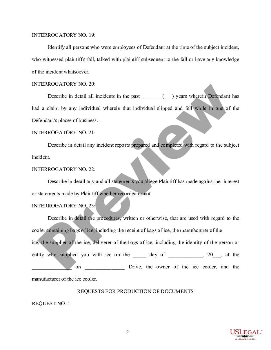 page 8 Plaintiff's First Set of Interrogatories and Requests for Production of Documents to Defendant preview
