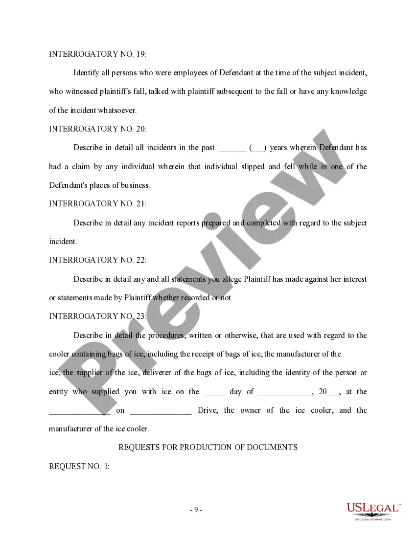 Get Plaintiff's First Set of Interrogatories and Requests for Production of Documents to Defendant Preview Plaintiff's First Set of Interrogatories and Requests for Production of Documents to Defendant