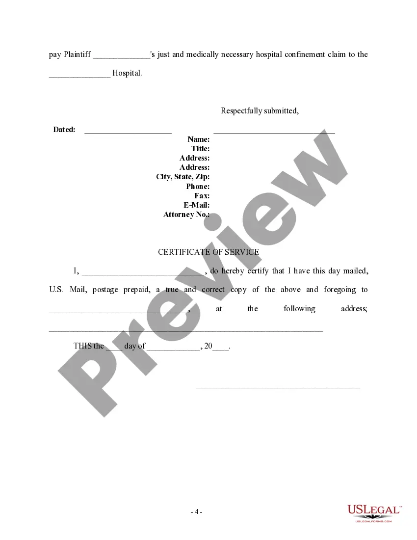 Get Complaint regarding Insurer's Failure to Pay Claim Preview Complaint regarding Insurer's Failure to Pay Claim