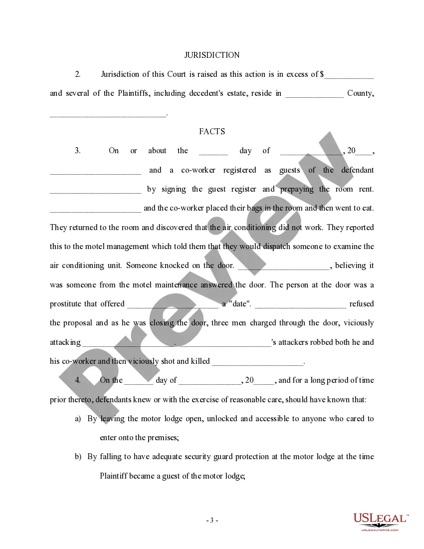 Get Amended Complaint for Personal Injury and Wrongful Death Preview Amended Complaint for Personal Injury and Wrongful Death