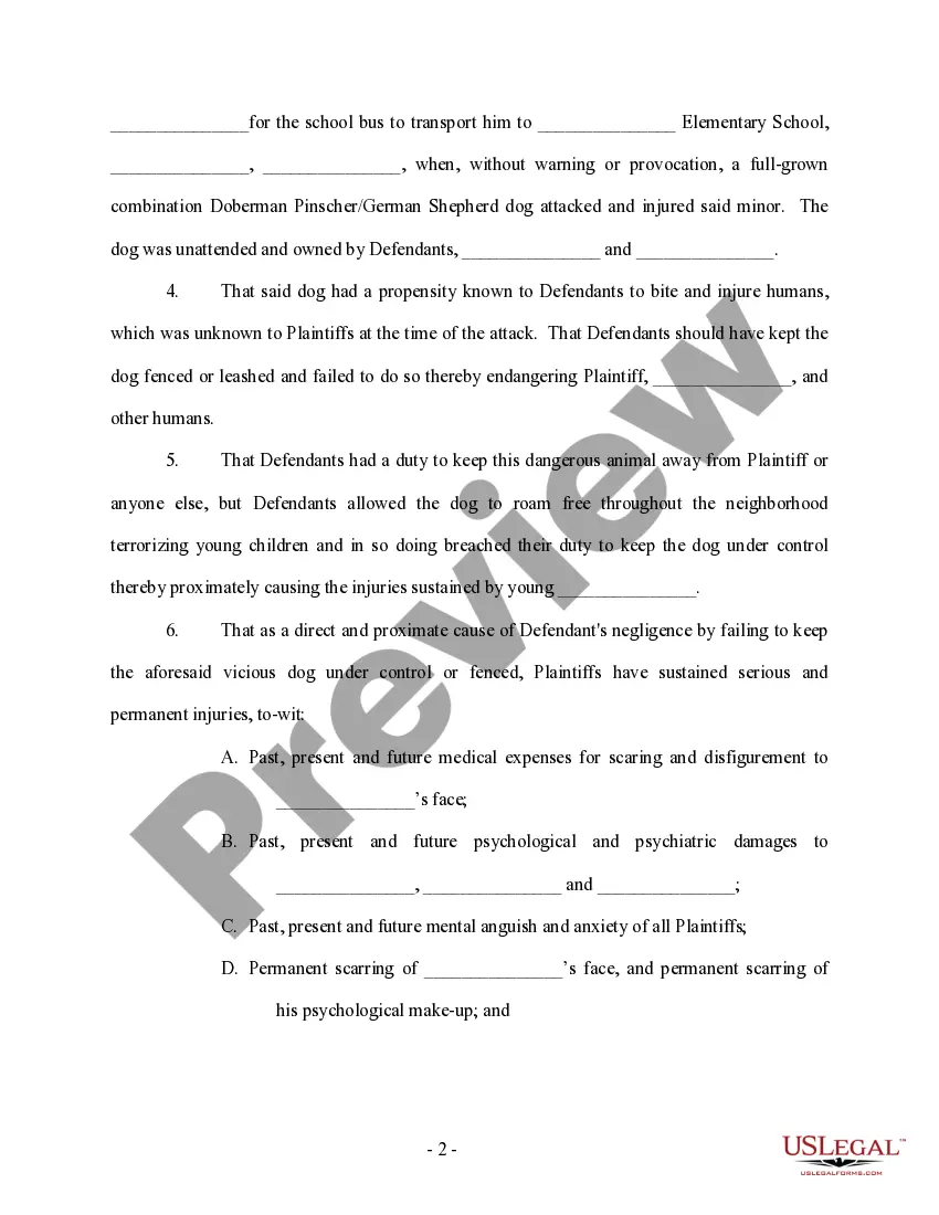 Get Complaint regarding Dog Bite Preview Complaint regarding Dog Bite