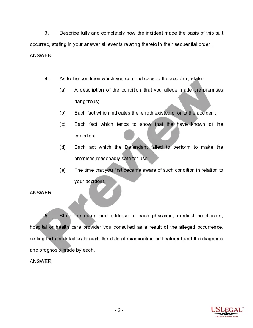 Preview First Interrogatories and Requests for Production to the Plaintiff by the Defendant - Personal Injury