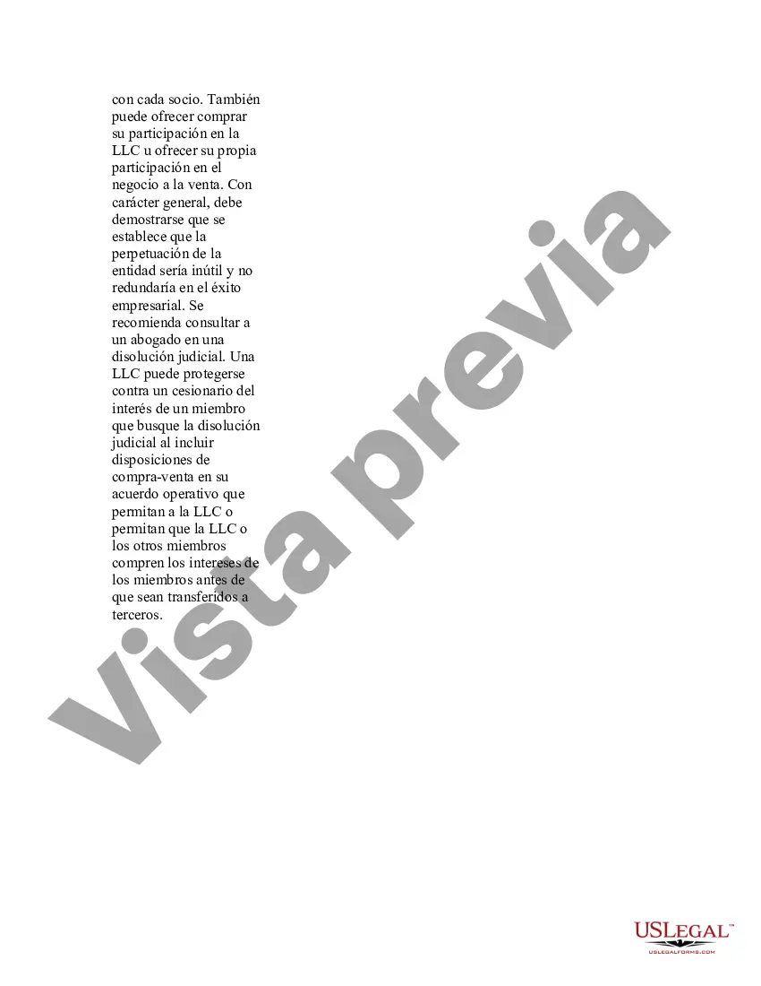 Preview Folleto legal de EE. UU. sobre la disolución de una LLC