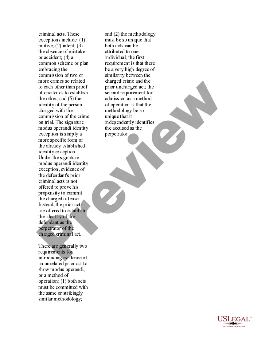 Get USLegal Pamphlet on Modus Operandi Preview USLegal Pamphlet on Modus Operandi