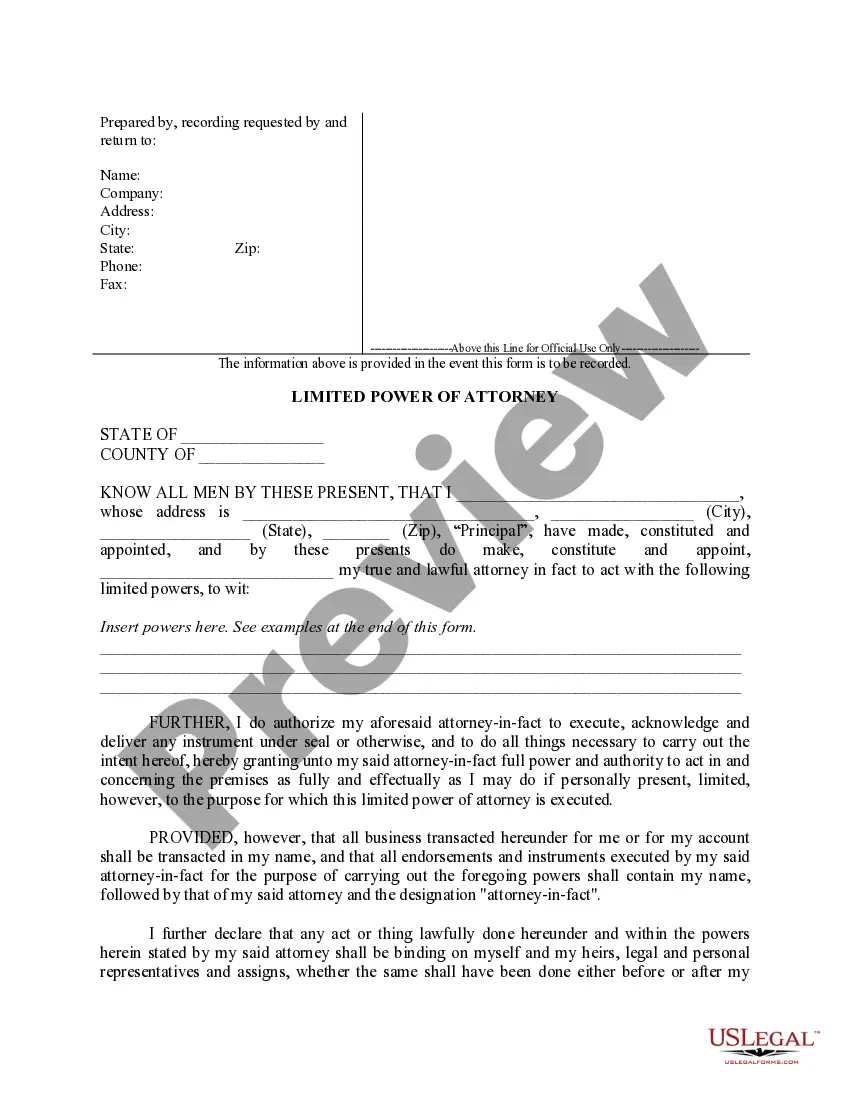 Get Carta Poder Limitada - Limited Power of Attorney Preview Carta Poder Limitada - Limited Power of Attorney