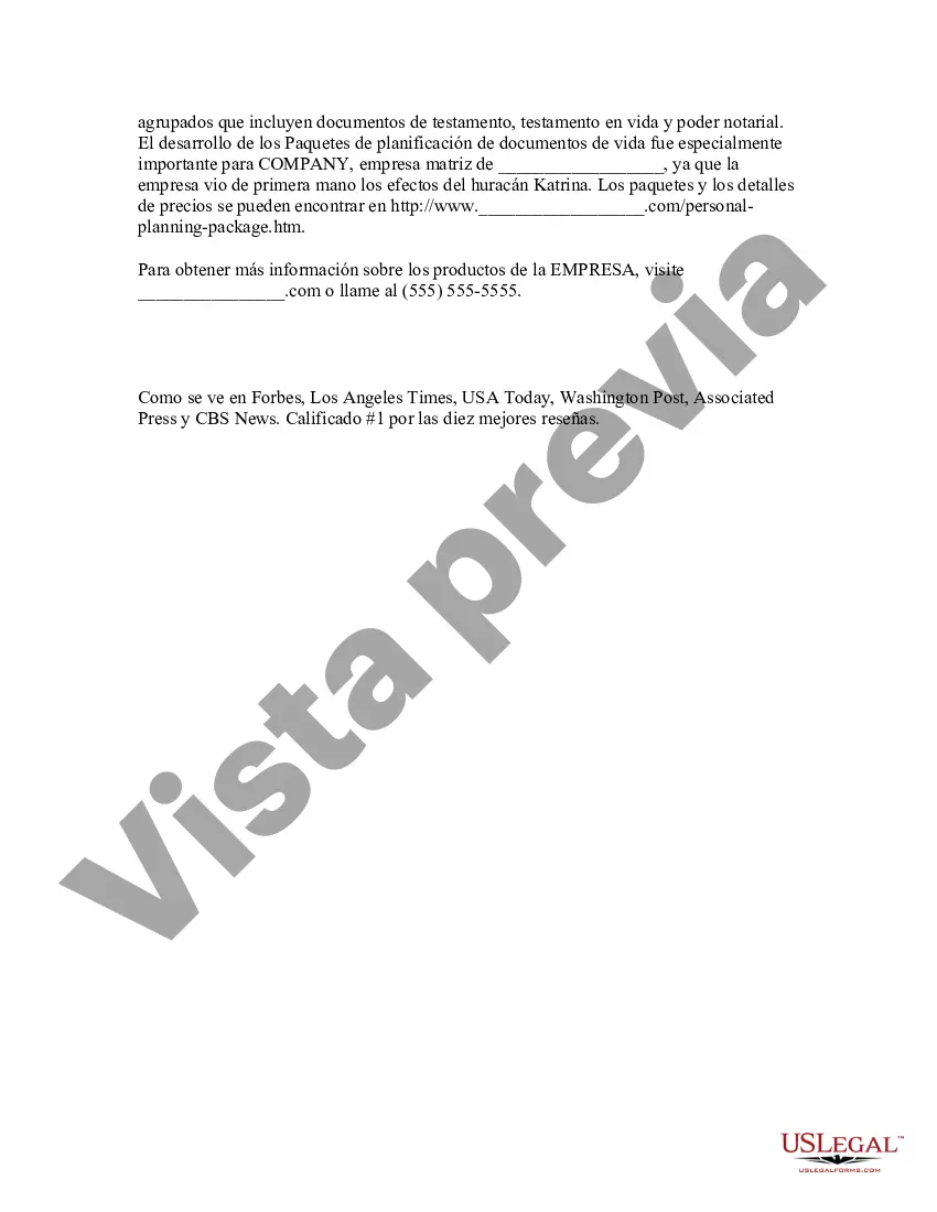 Preview Comunicado de prensa para nuevos productos