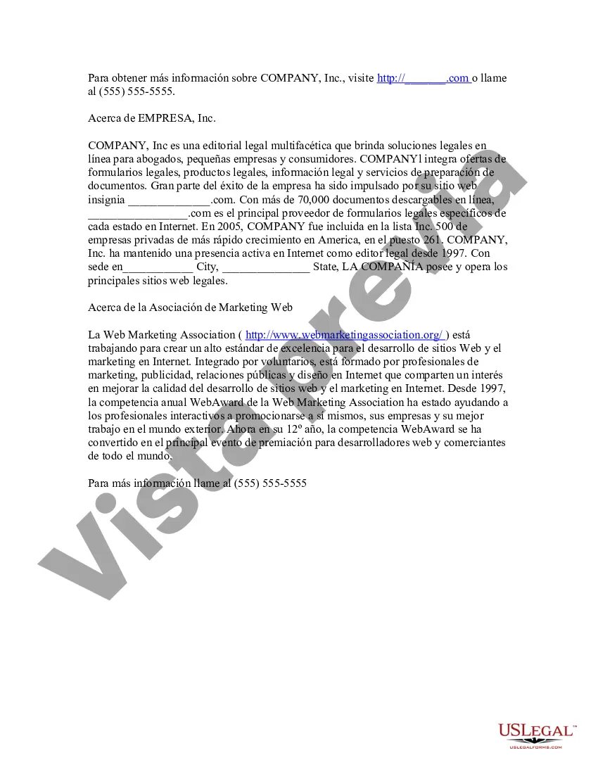 Get Comunicado de prensa para el hito del sitio web Preview Comunicado de prensa para el hito del sitio web