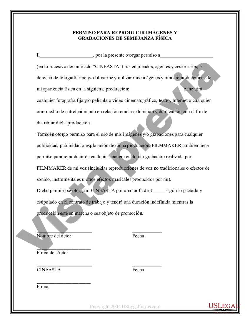 Preview Permiso para reproducir imágenes y grabaciones de apariencia física