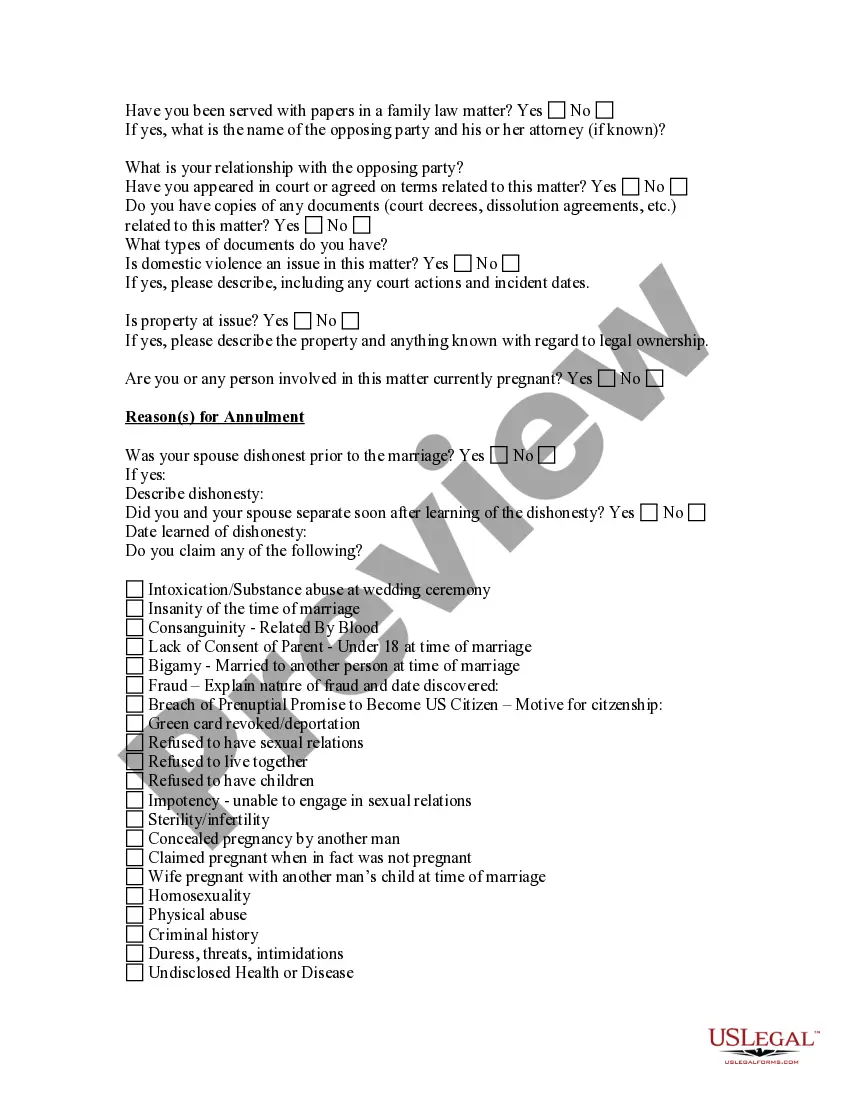 Get Annulment Questionnaire Preview Annulment Questionnaire