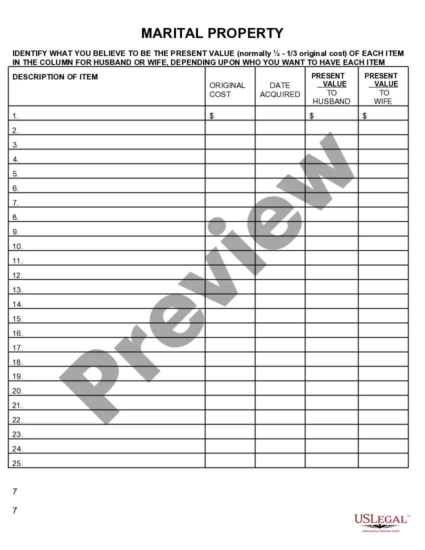 Preview Divorce Information About You