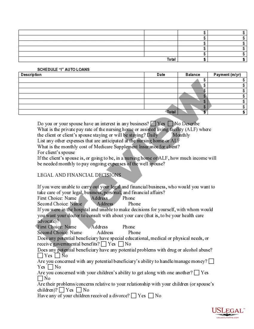 Get Elder Law Questionnaire Preview Elder Law Questionnaire