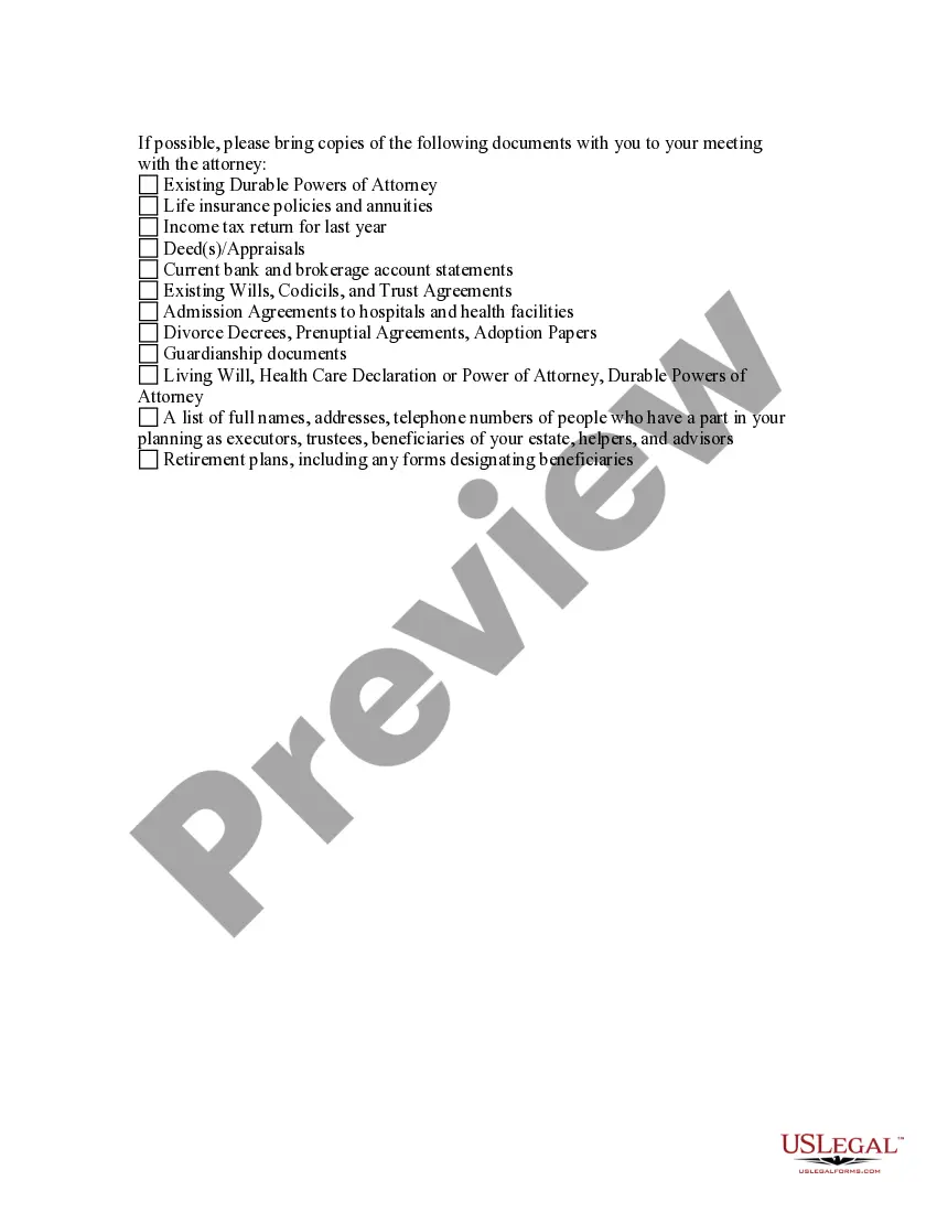 Get Elder Law Questionnaire Preview Elder Law Questionnaire