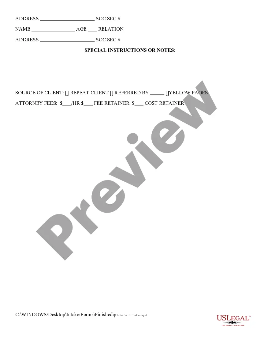 Get Information For Probate of Estate Preview Information For Probate of Estate