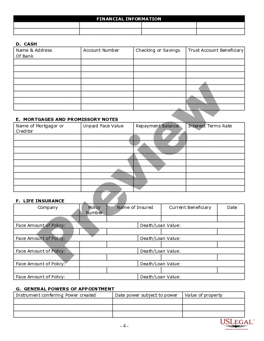 Get Estate Planning Questionnaire Preview Estate Planning Questionnaire