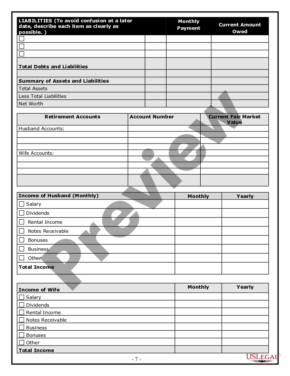 page 6 Estate Planning Questionnaire preview