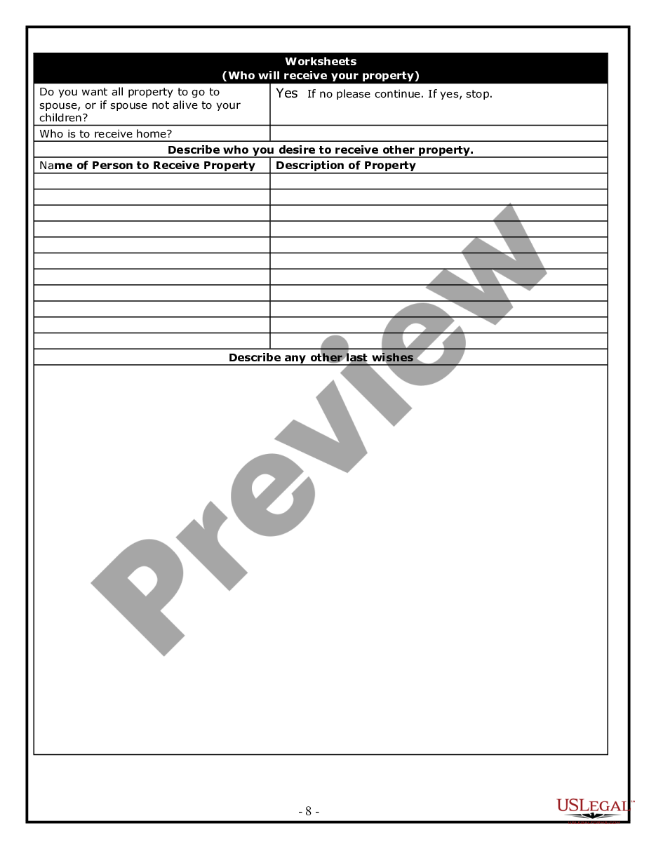 page 7 Estate Planning Questionnaire preview