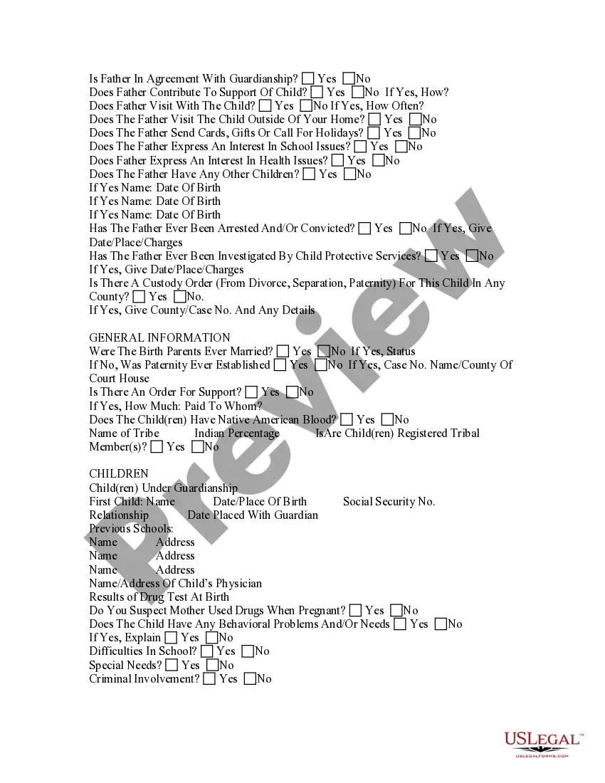 Get Guardianship Questionnaire Preview Guardianship Questionnaire