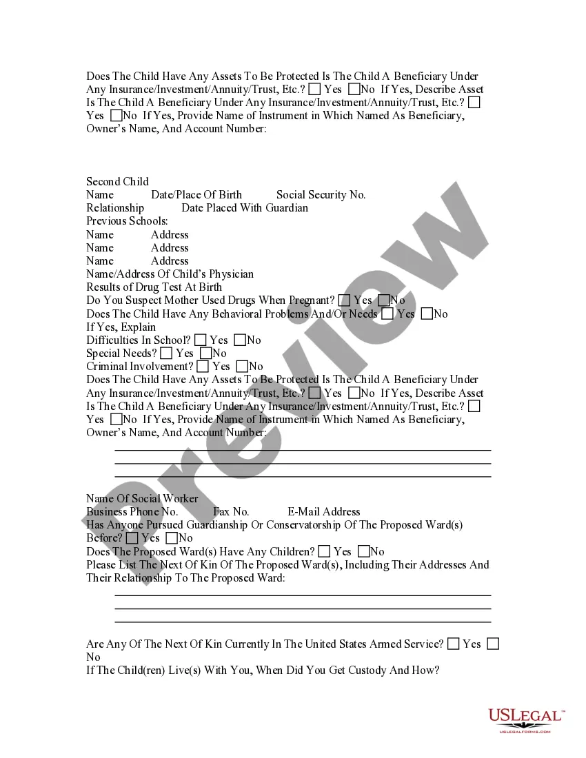 Get Guardianship Questionnaire Preview Guardianship Questionnaire