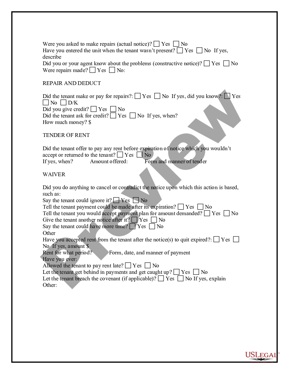 page 6 Landlord Tenant Relationship Questionnaire for Landlords preview