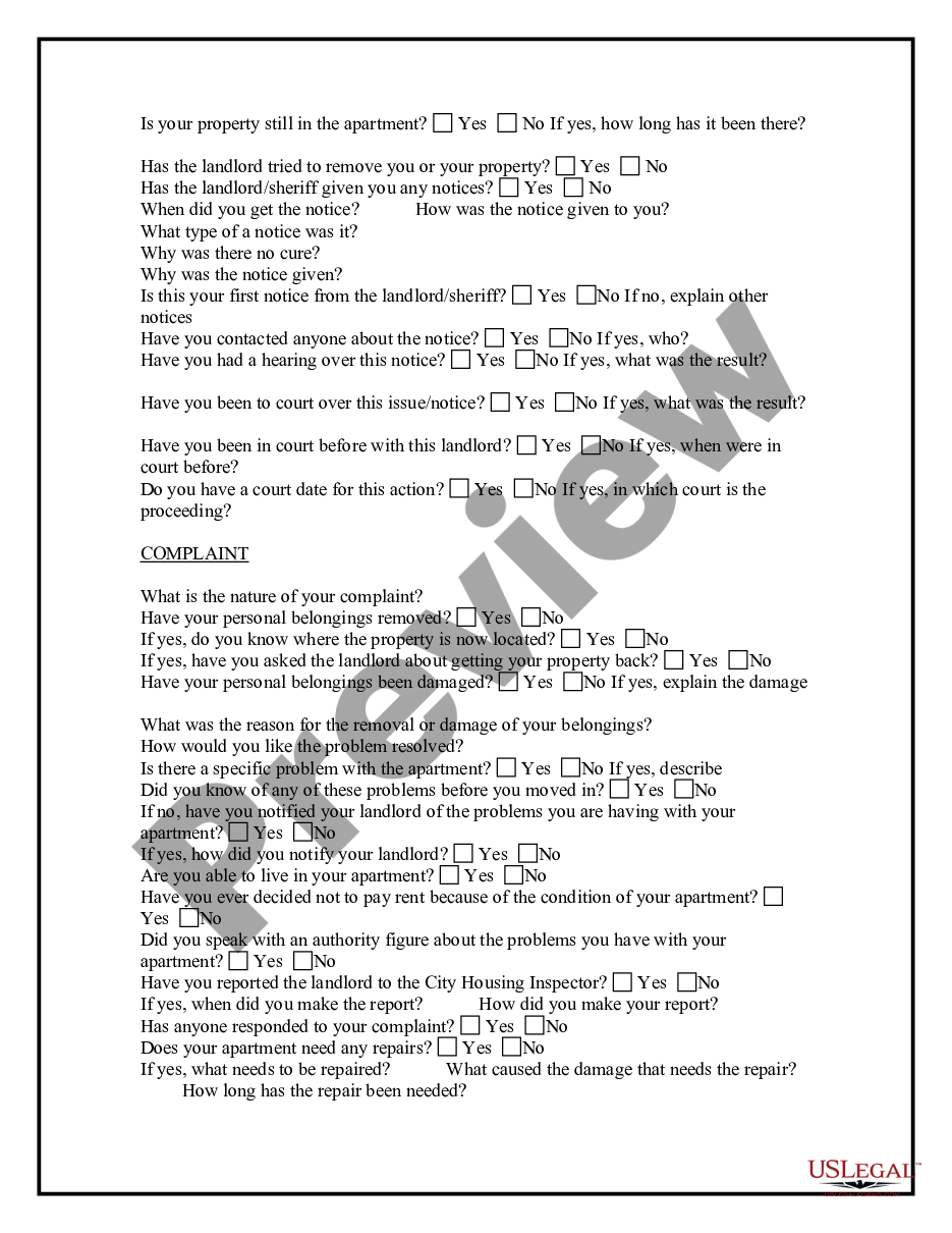 page 2 Landlord Tenant Relationship Questionnaire for Tenants preview