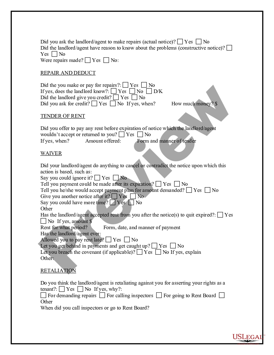 page 5 Landlord Tenant Relationship Questionnaire for Tenants preview