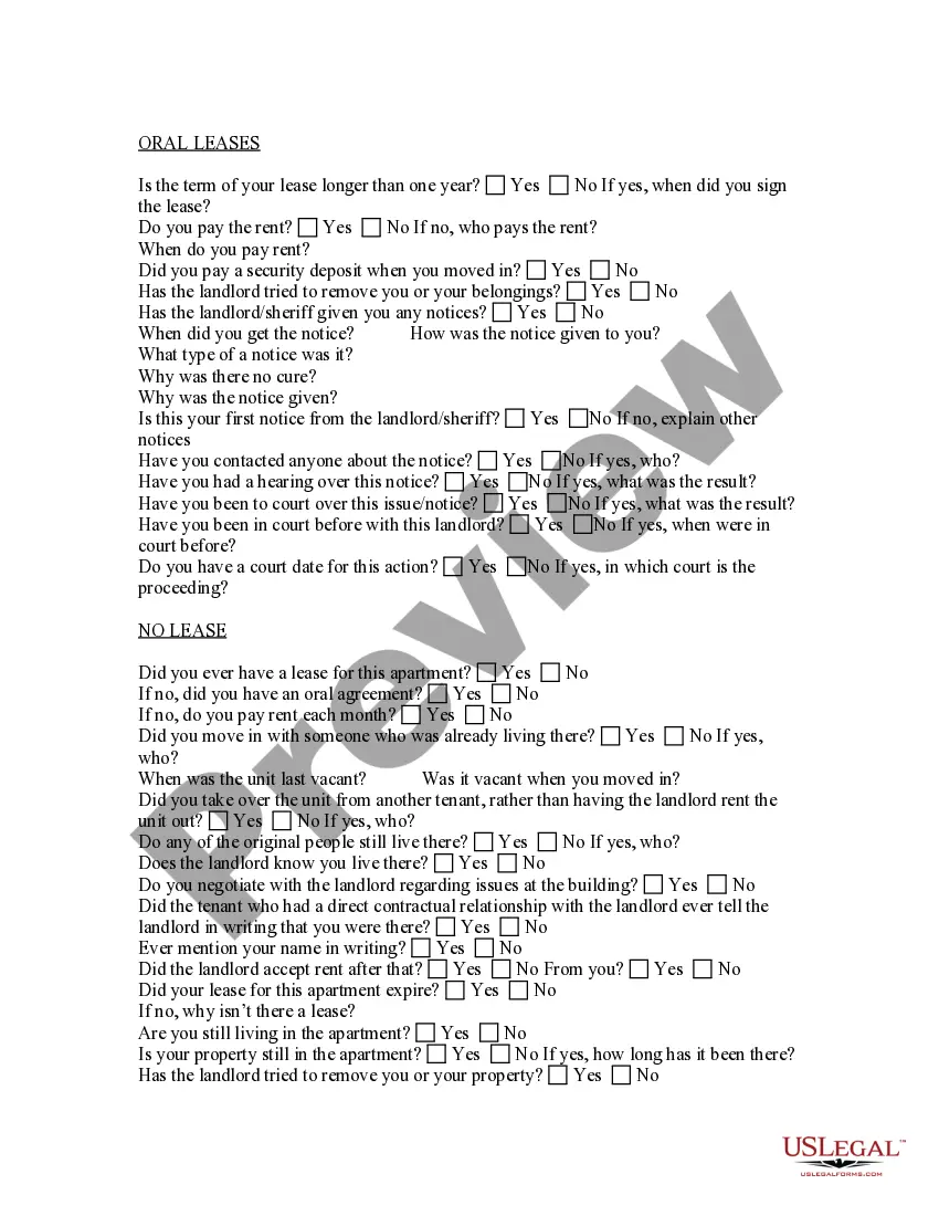 Get Landlord Tenant Relationship Questionnaire for Tenants Preview Landlord Tenant Relationship Questionnaire for Tenants