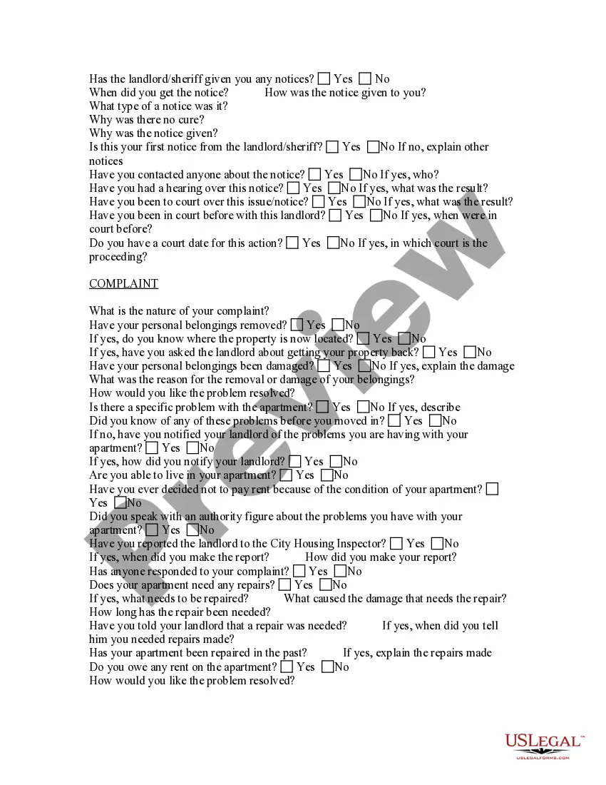 Get Landlord Tenant Relationship Questionnaire for Tenants Preview Landlord Tenant Relationship Questionnaire for Tenants