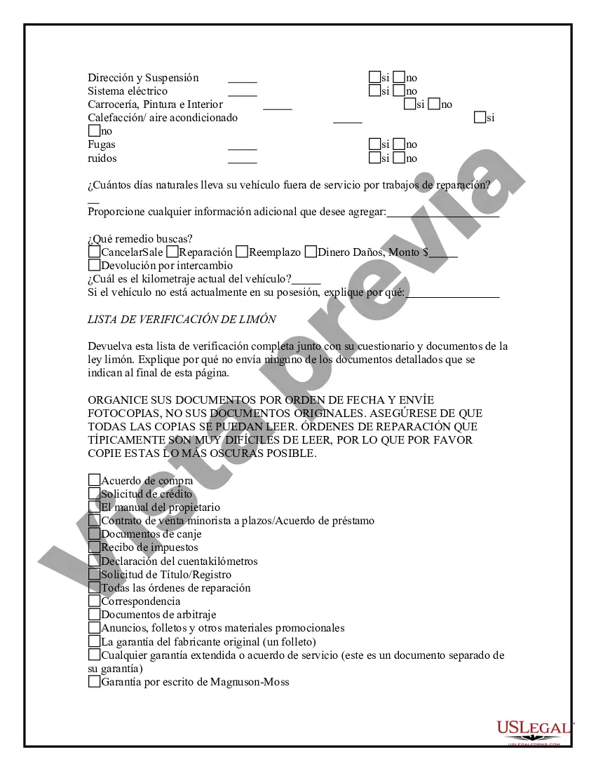 Preview Cuestionario de la Ley de Limón para Automóviles