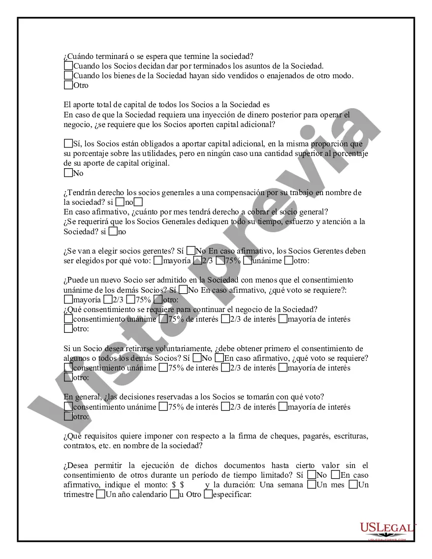 Preview Cuestionario de formación de sociedad limitada