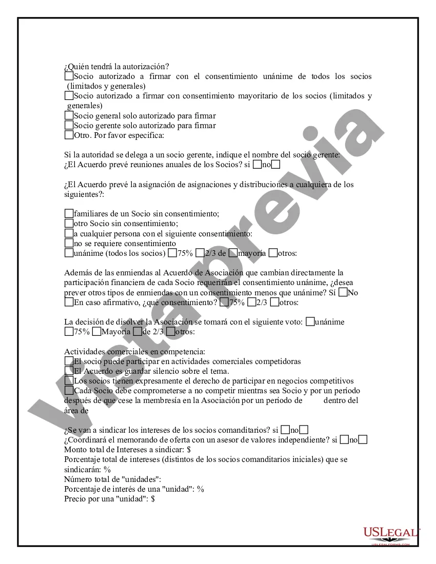 Preview Cuestionario de formación de sociedad limitada