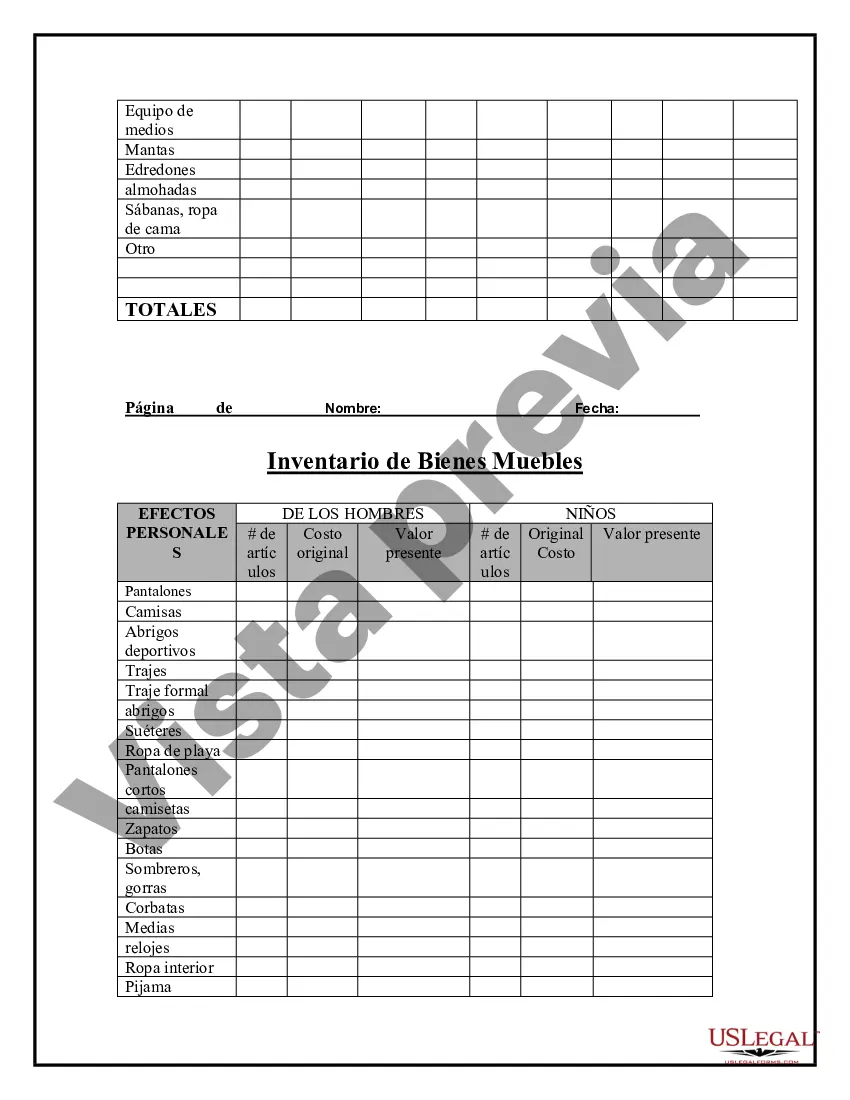 Preview Cuestionario de Inventario de Bienes Muebles