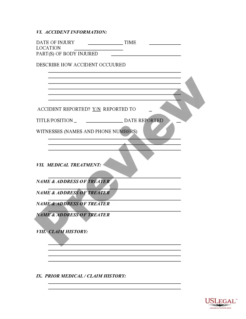 Get Workers Compensation Questionnaire Preview Workers Compensation Questionnaire