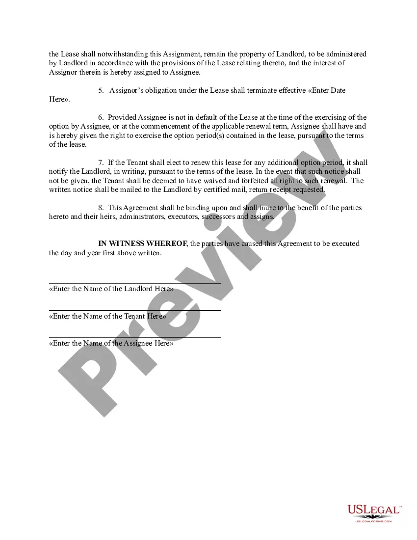 Get Assignment of Lease Preview Assignment of Lease