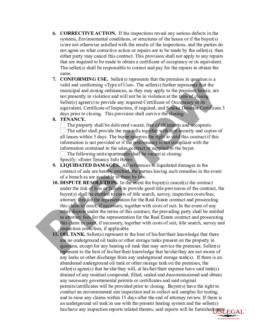 Preview Letter: Buyer's Review to Seller's Attorney