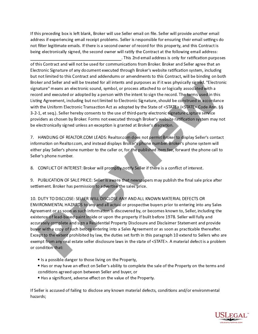 Get Listing Contract: Exclusive Right to Sell Real Property Preview Listing Contract: Exclusive Right to Sell Real Property
