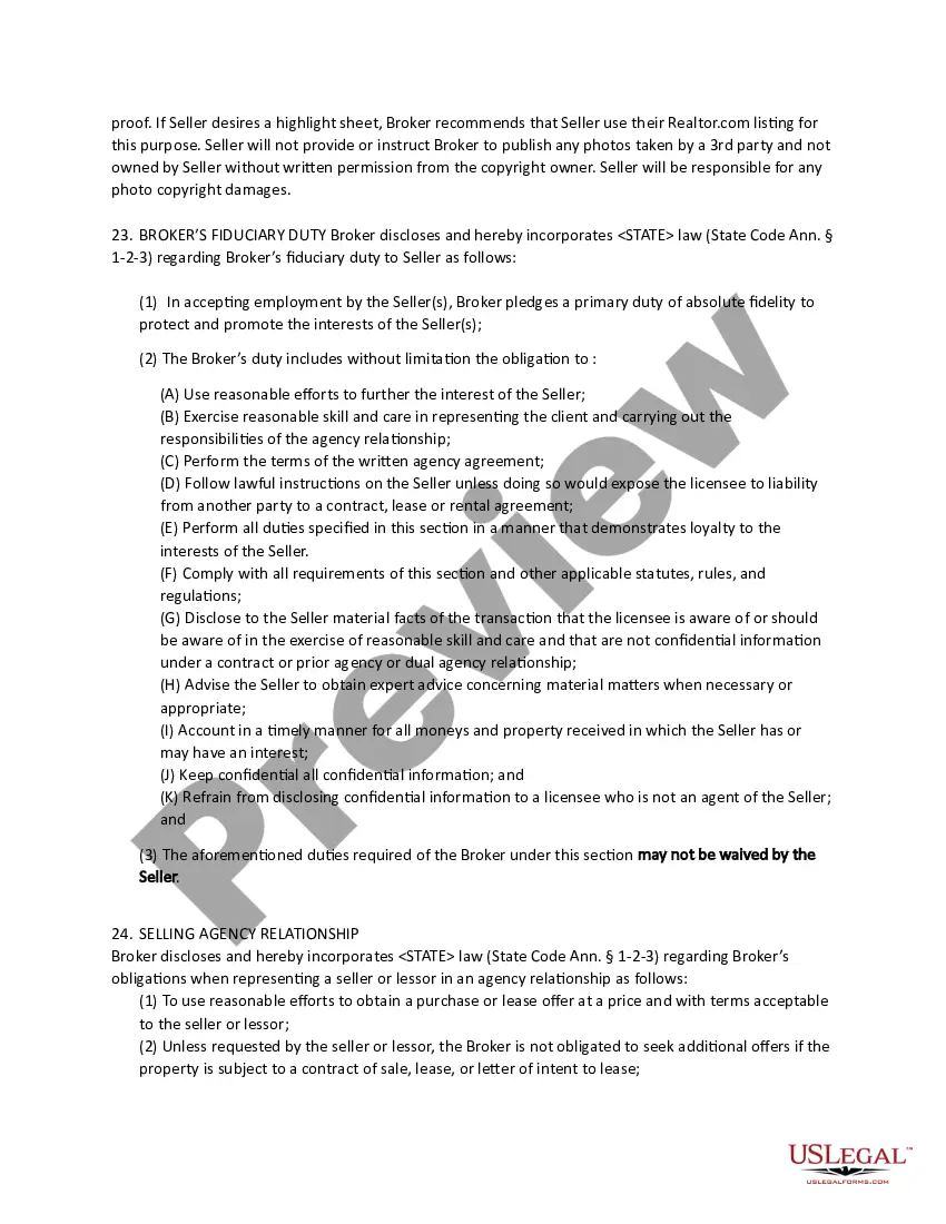 Get Listing Contract: Exclusive Right to Sell Real Property Preview Listing Contract: Exclusive Right to Sell Real Property