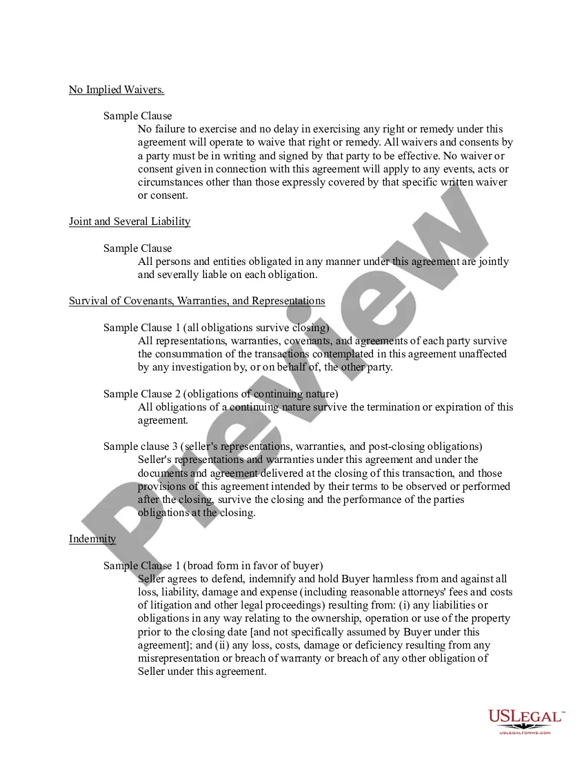 Preview Common Real Estate Contract Provisions