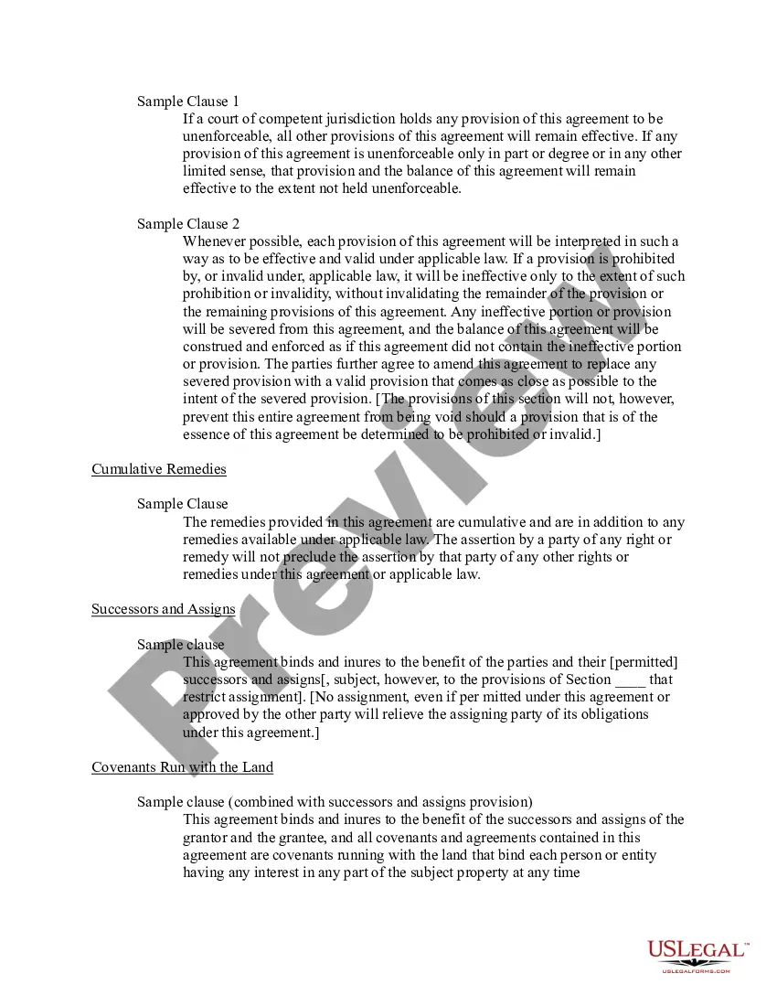 Preview Common Real Estate Contract Provisions