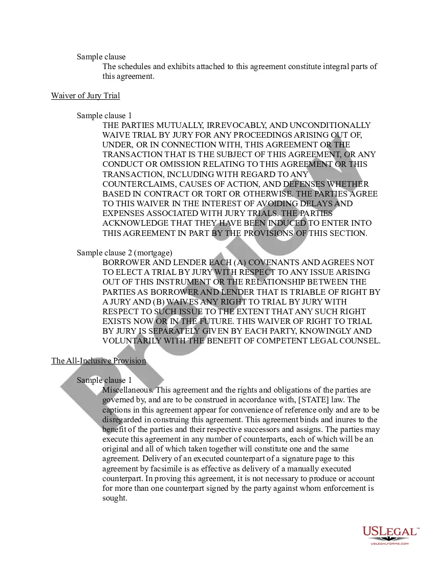 Preview Common Real Estate Contract Provisions