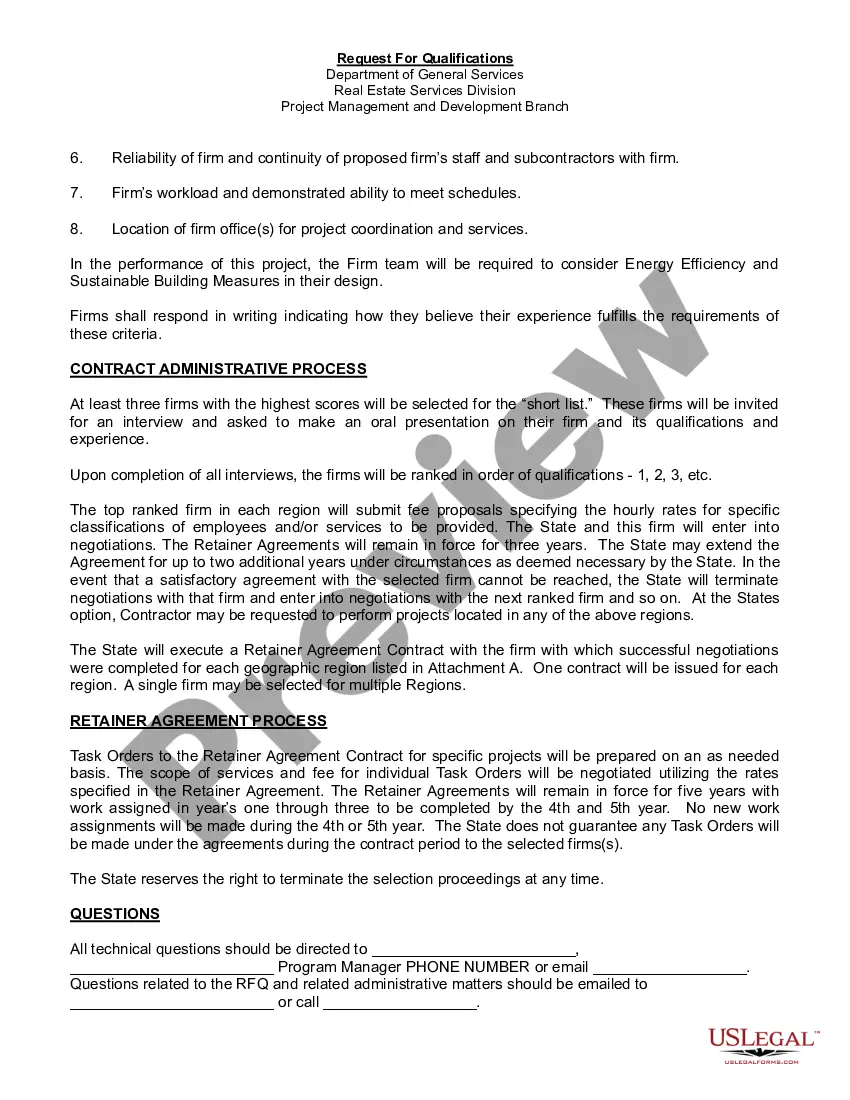 Preview Request for Qualifications