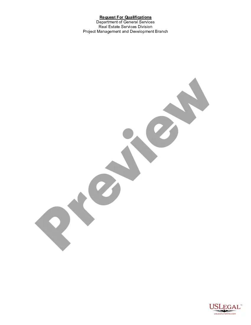 Preview Request for Qualifications