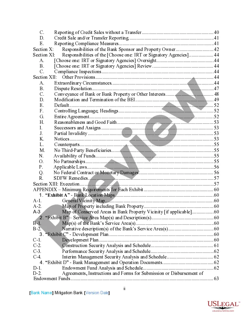 Get Mitigation Bank Enabling Instrument Preview Mitigation Bank Enabling Instrument