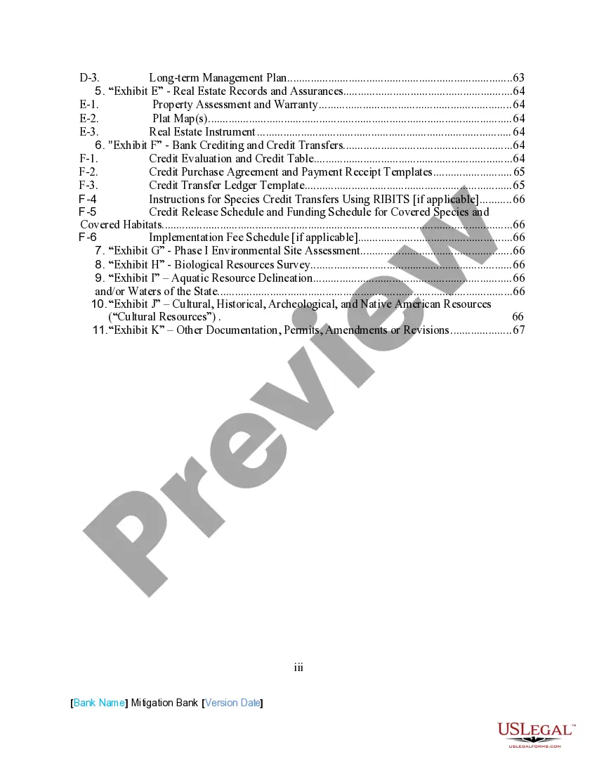 Get Mitigation Bank Enabling Instrument Preview Mitigation Bank Enabling Instrument