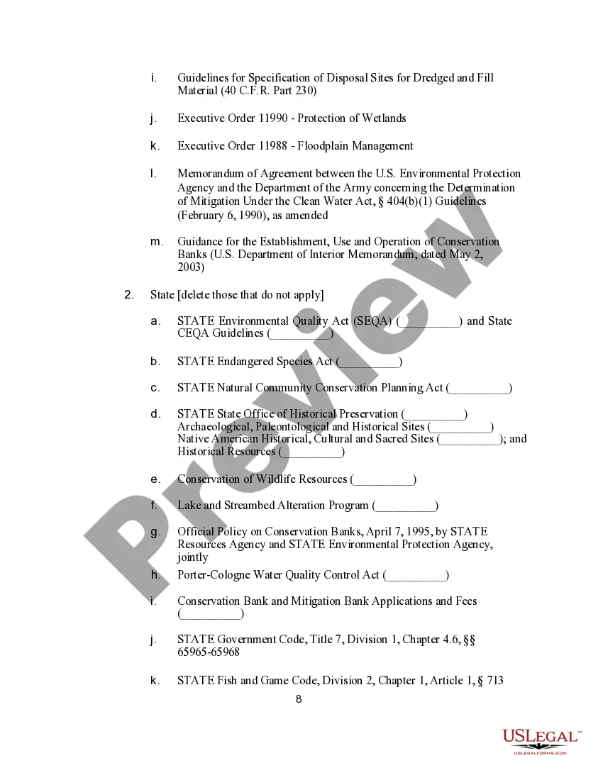 Get Mitigation Bank Enabling Instrument Preview Mitigation Bank Enabling Instrument