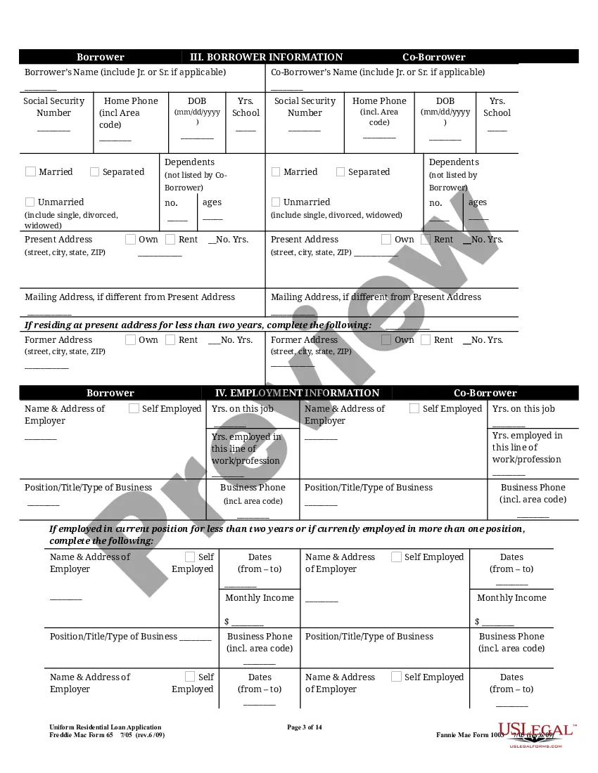 Get Uniform Residential Loan Application Preview Uniform Residential Loan Application