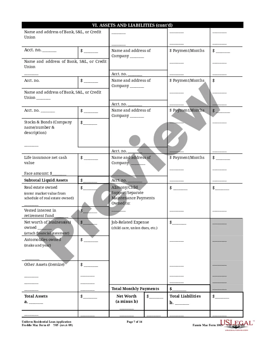 Get Uniform Residential Loan Application Preview Uniform Residential Loan Application