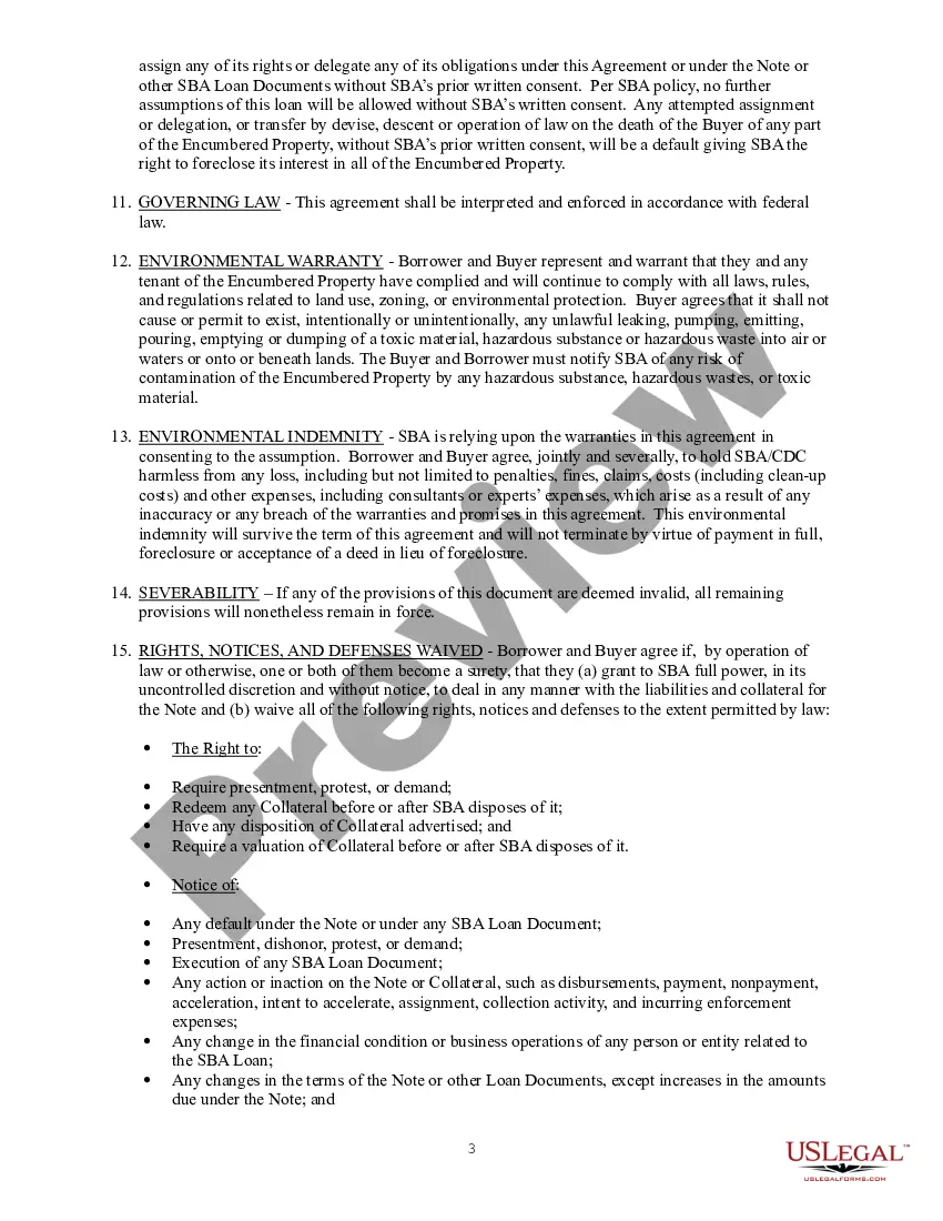 Preview Real Estate Assumption Agreement