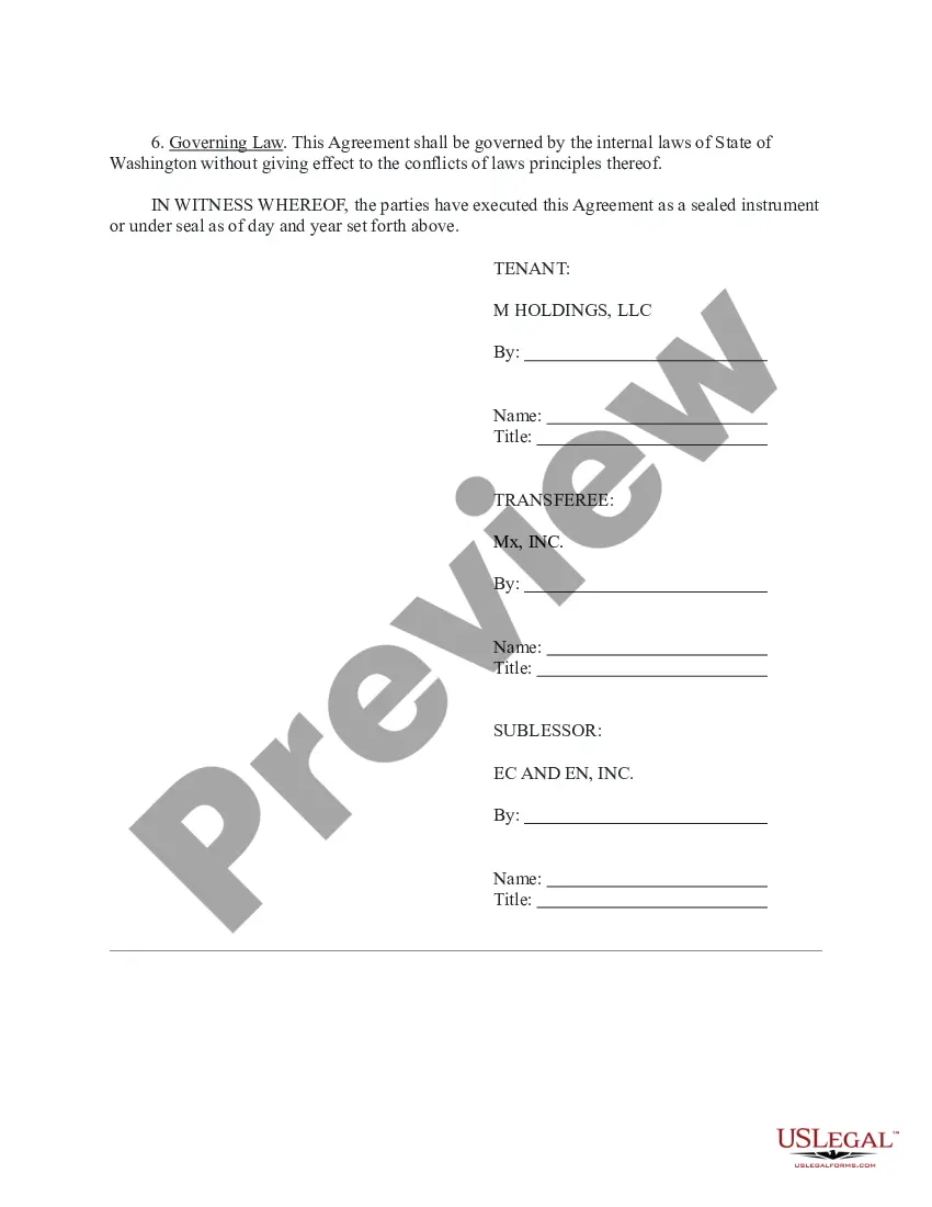 Get Sublease Assignment and Assumption Agreement Preview Sublease Assignment and Assumption Agreement